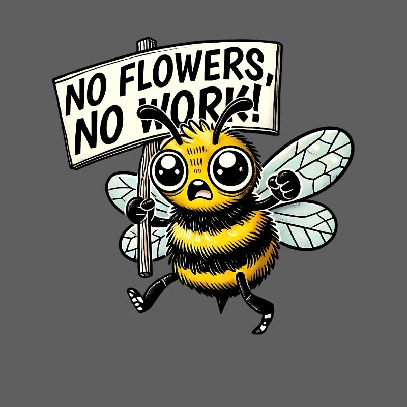 Protest Bee No Flowers No Work Design