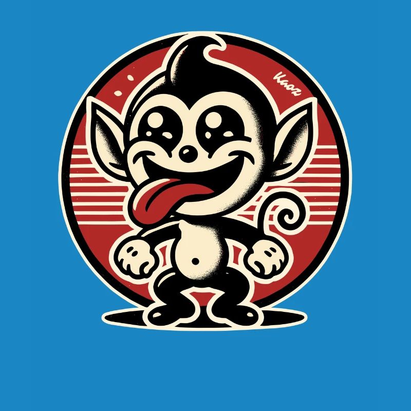 Cheerful little rascal monkey