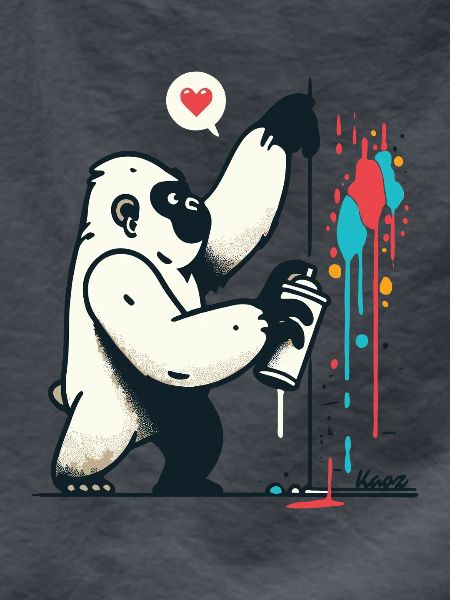 Graffiti-Gorilla mit Spraydose