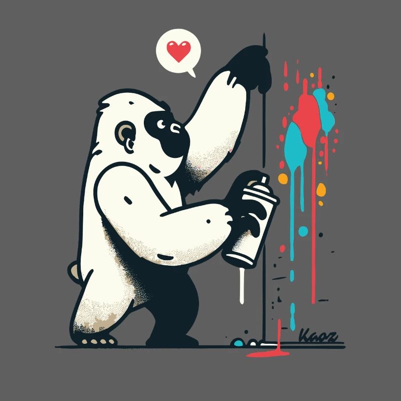 Graffiti-Gorilla mit Spraydose