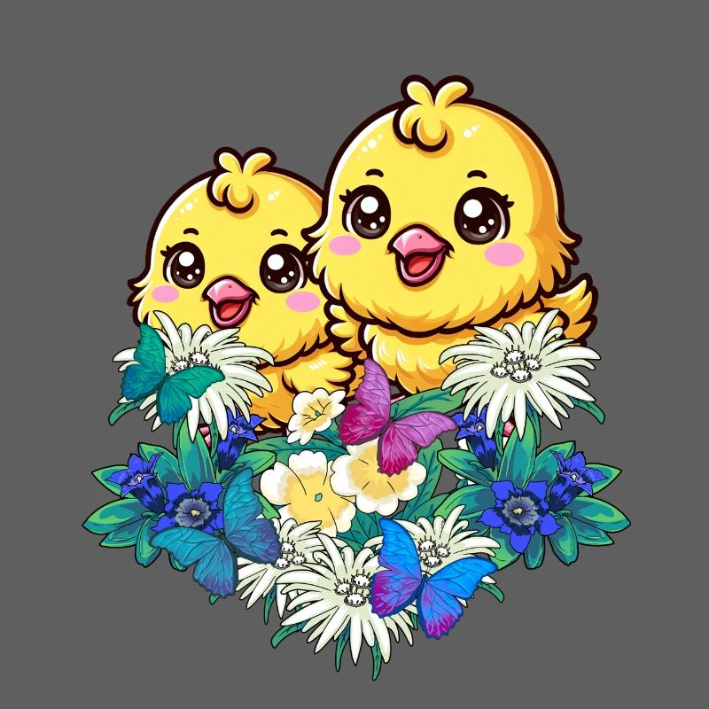 Beginning of Spring Tyrolean Chicks Easter Children Child