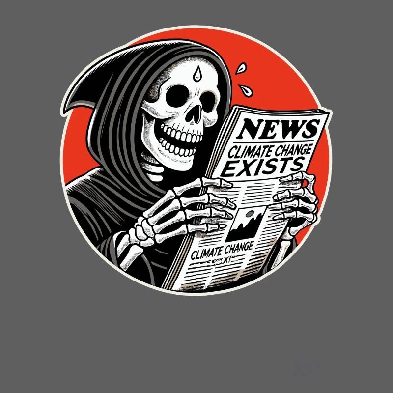 Grim Reaper & Climate Change News Headline