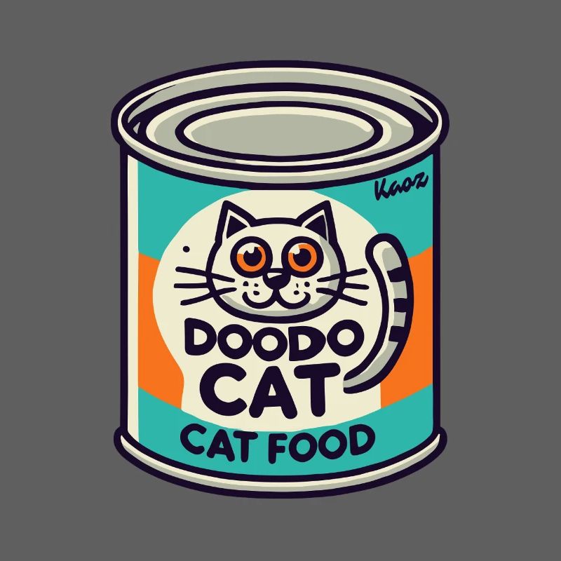 Retro Katzenfutter-Dose „Doodo Cat“