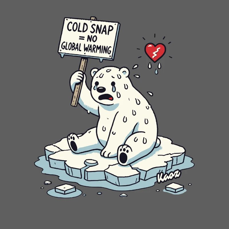 Schwitzender Eisbär Klimawandel Protest
