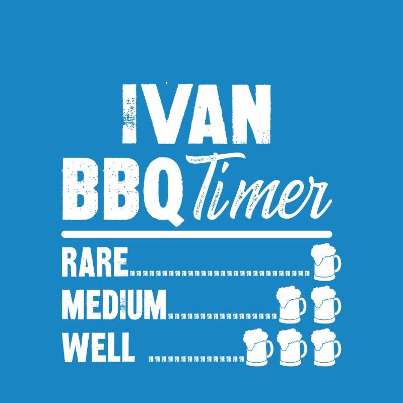 ivan bbq timer- Grill Geschenke Bier Tshirt