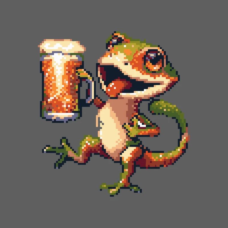 Bière Lizard Pixel