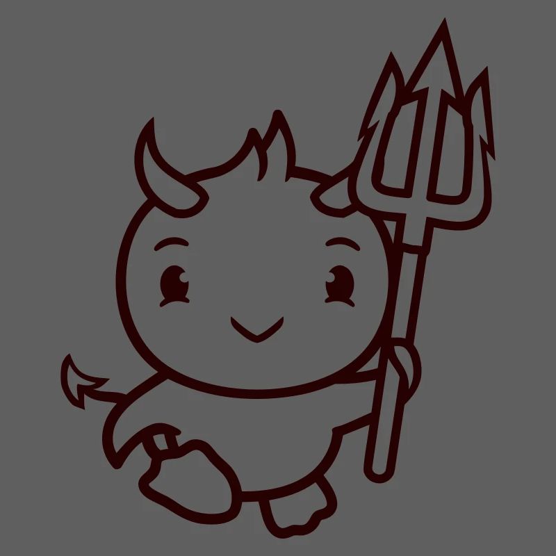 bird devil horns satan trident hell evil cool