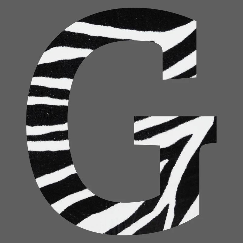 Letter g zebra