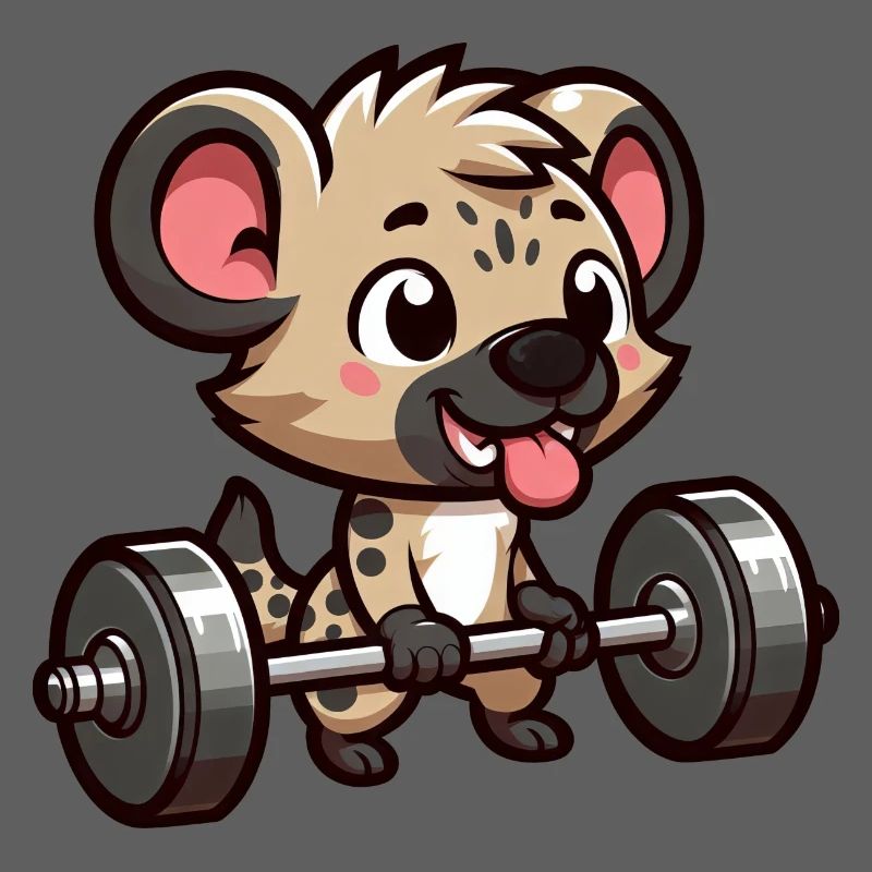 Hyäne Gewichtheber Krafttraining