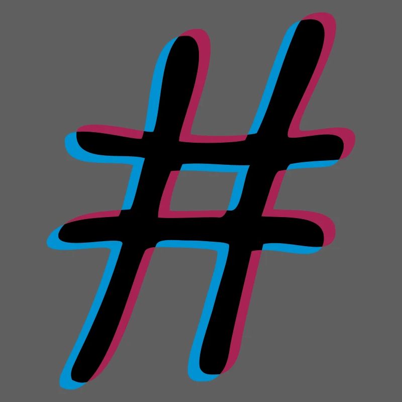 3D effect hashtag