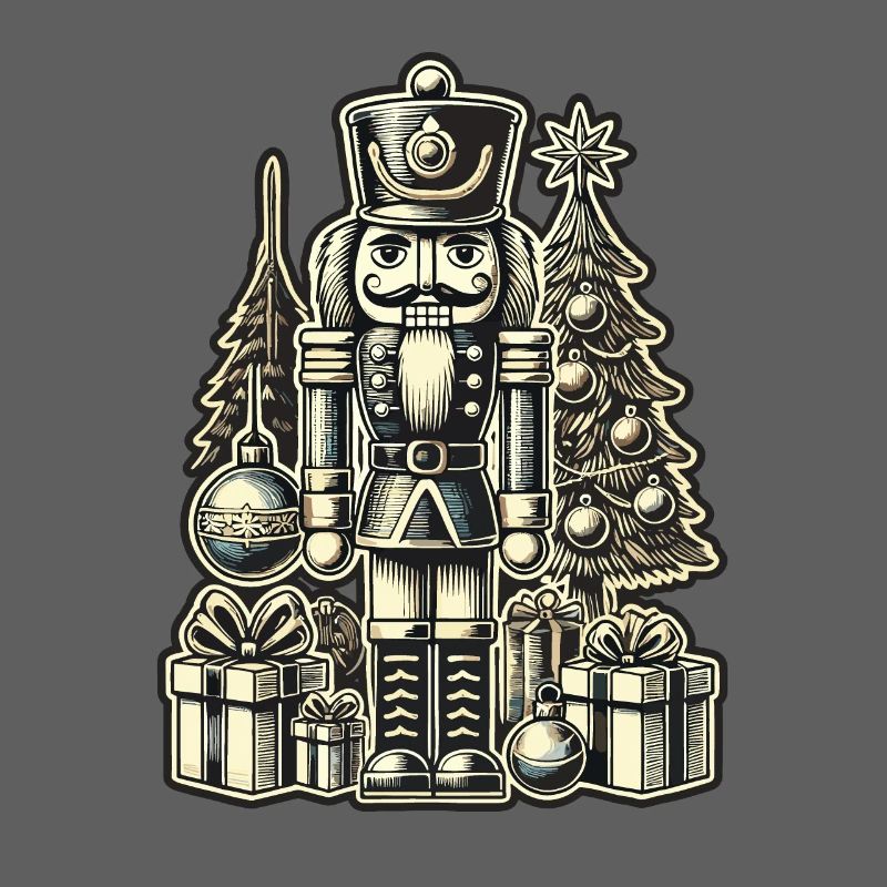 Christmas Nutcracker with Christmas Tree
