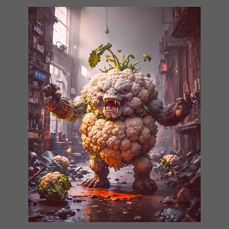 vegetables downfall Apocalypse Monster cauliflower