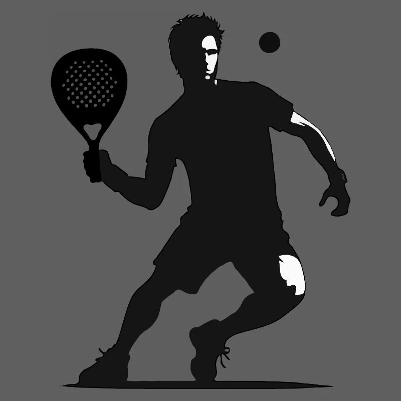 Padel player front black