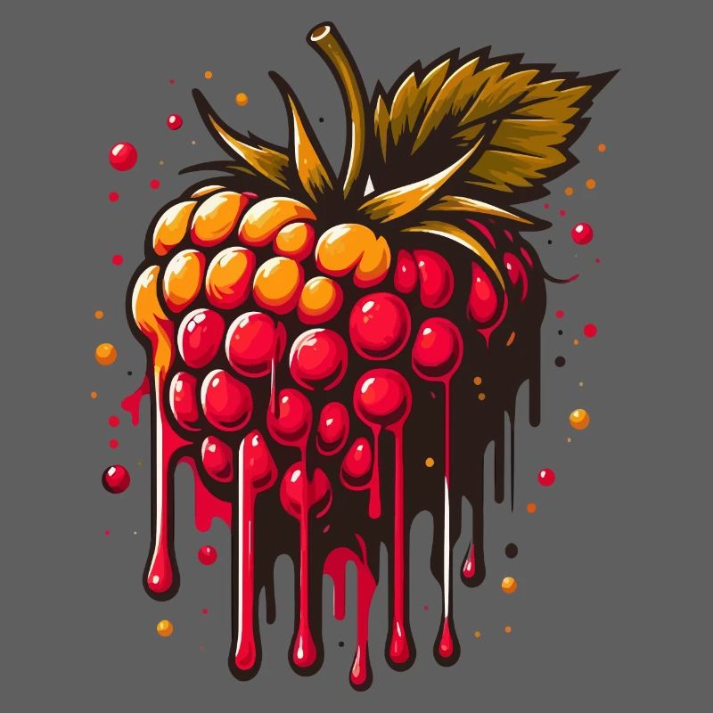 Two-tone dripping raspberry