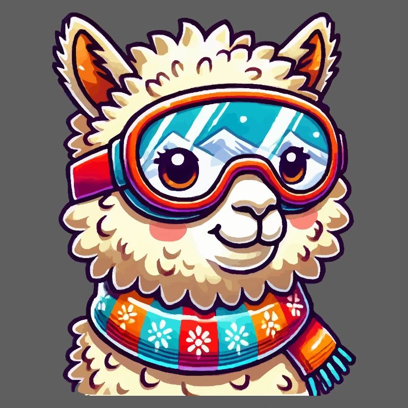 Llama Comic Ski Goggles