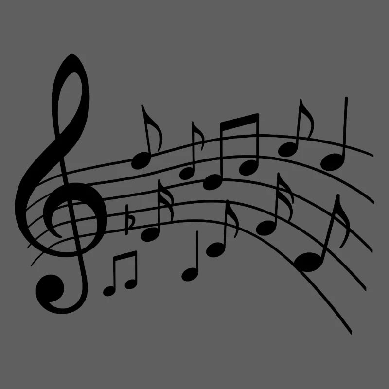 Musical Notes Variant 2 Black