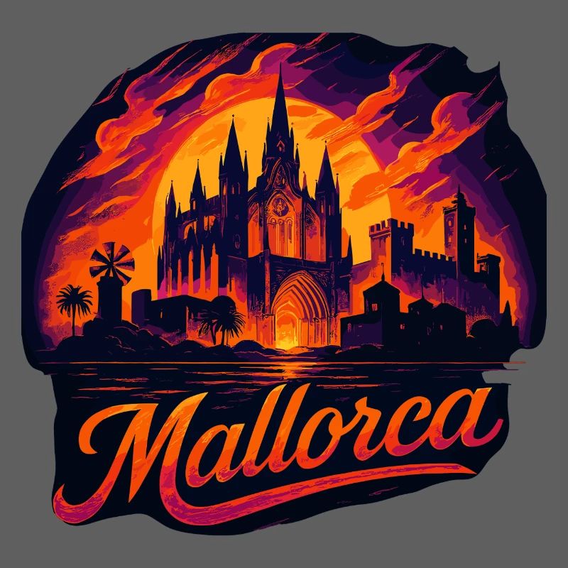 Mallorca Island Holiday Silhouette Summer Gift