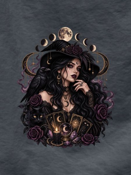Mondmagie-Witch mit Krähenrosen
