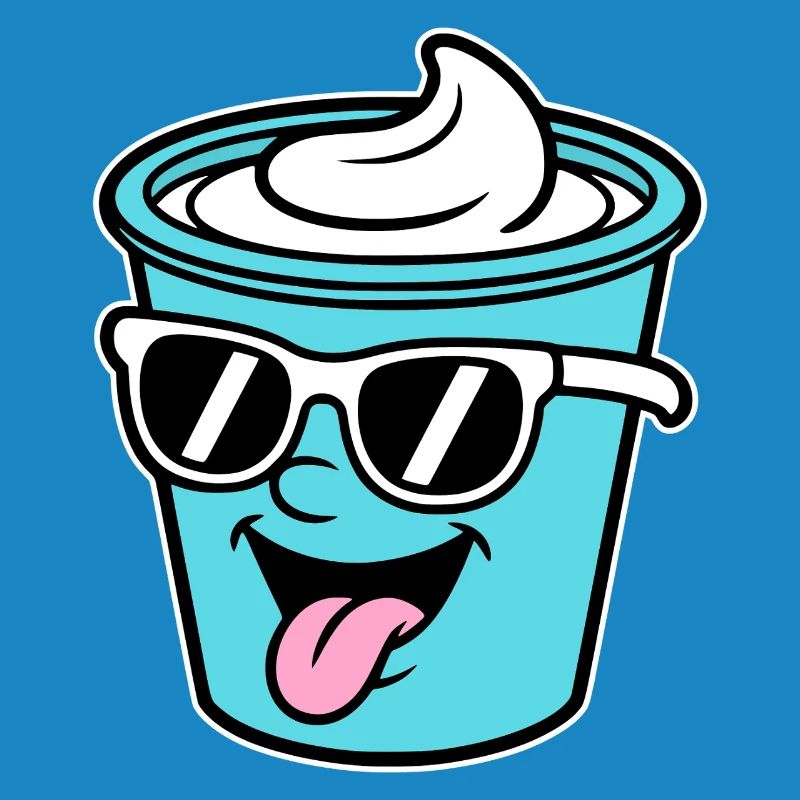 Becher Crème Frech Joghurt Rahm Sahne Eis Pudding