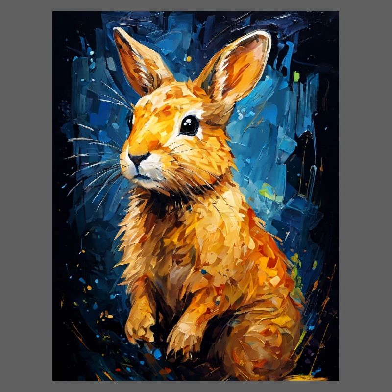 Rabbit in digital art