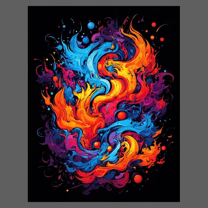 Tourbillon abstrait de couleurs