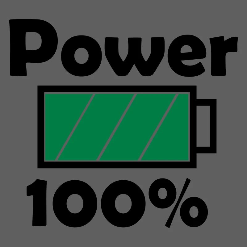 Puissance 100 % avec l’icône de la batterie complète