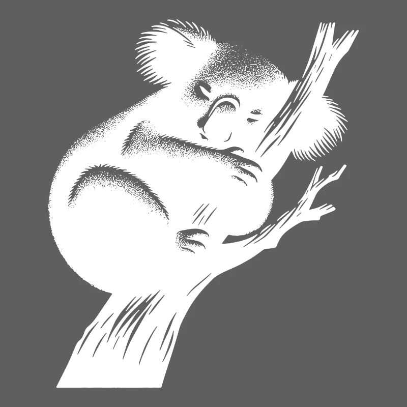 Niedlicher Schlafender Koala auf einem Baum