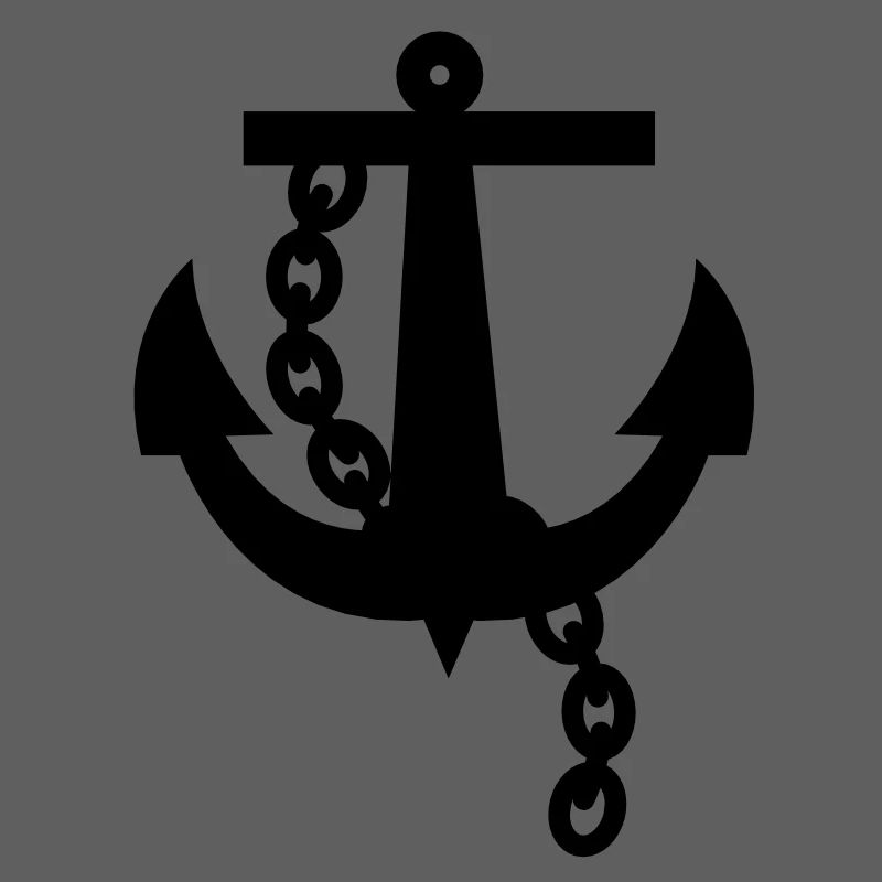 anchor navy simple black rockabilly design