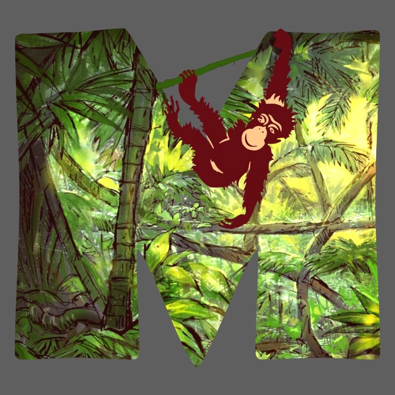 dschungel mit affe m