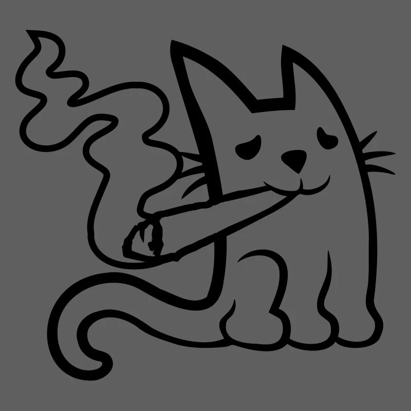 Weed Joint Drogen Katze