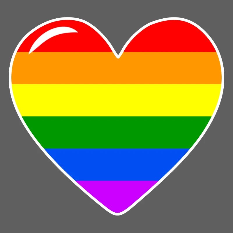 Coeur Amour Arc-en-ciel Drapeau