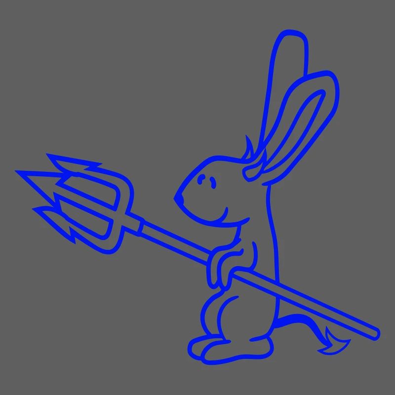 Bunny Devil Demon Evil Satan Hell Trident Costume
