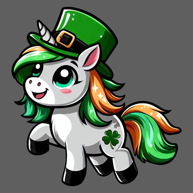 Dessin animé de Licorne de Saint-Patrick