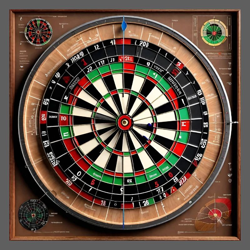 Anatomie einer Dartscheibe