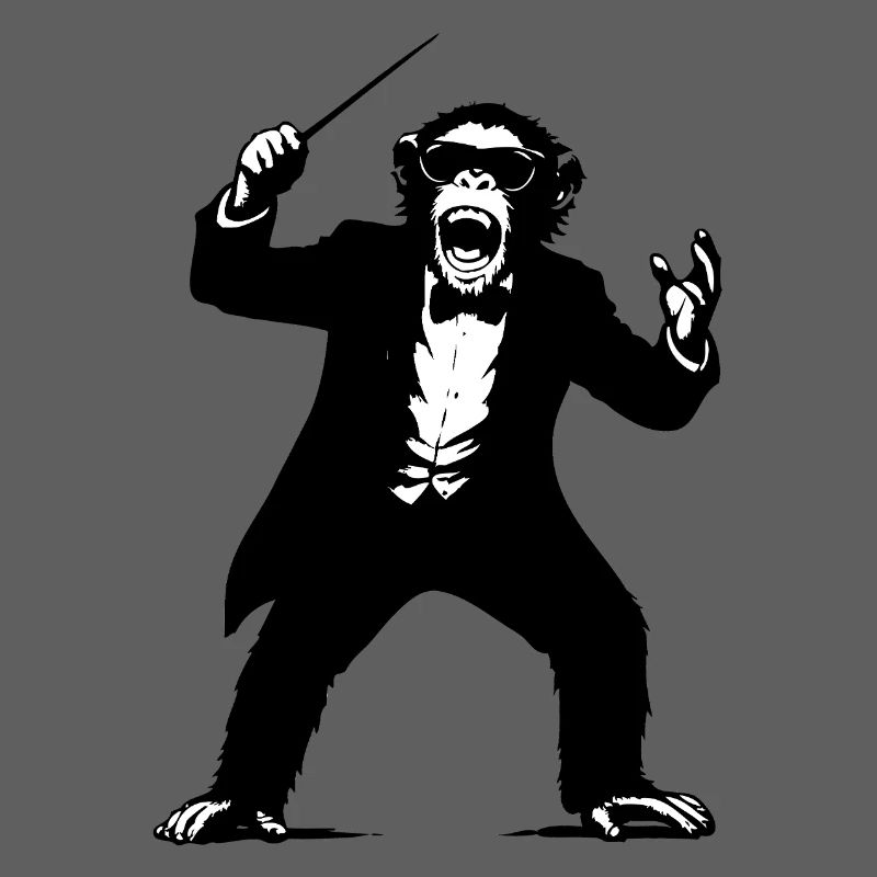 Affen Dirigent im The Monkey Dance Orchestra