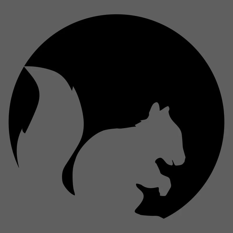 circle round logo silhouette black eichhoernchen n