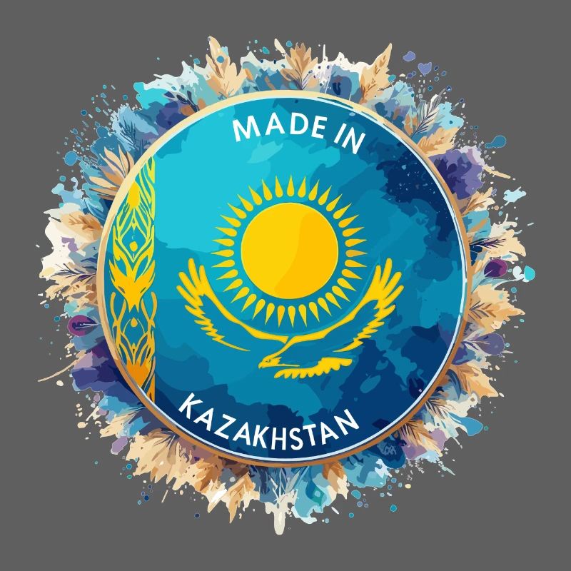 Made in Kazakhstan Watercolor Eagle Gift