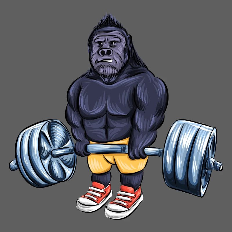cooler Gorilla Training Geschenk Gewichte heben