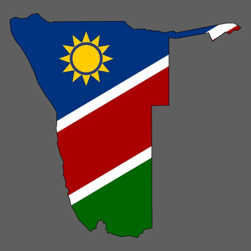 Namibia flag map