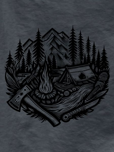 nature campfire axe