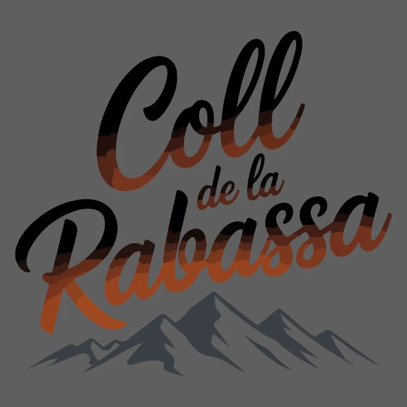 Coll de la Rabassa Climb Script Art