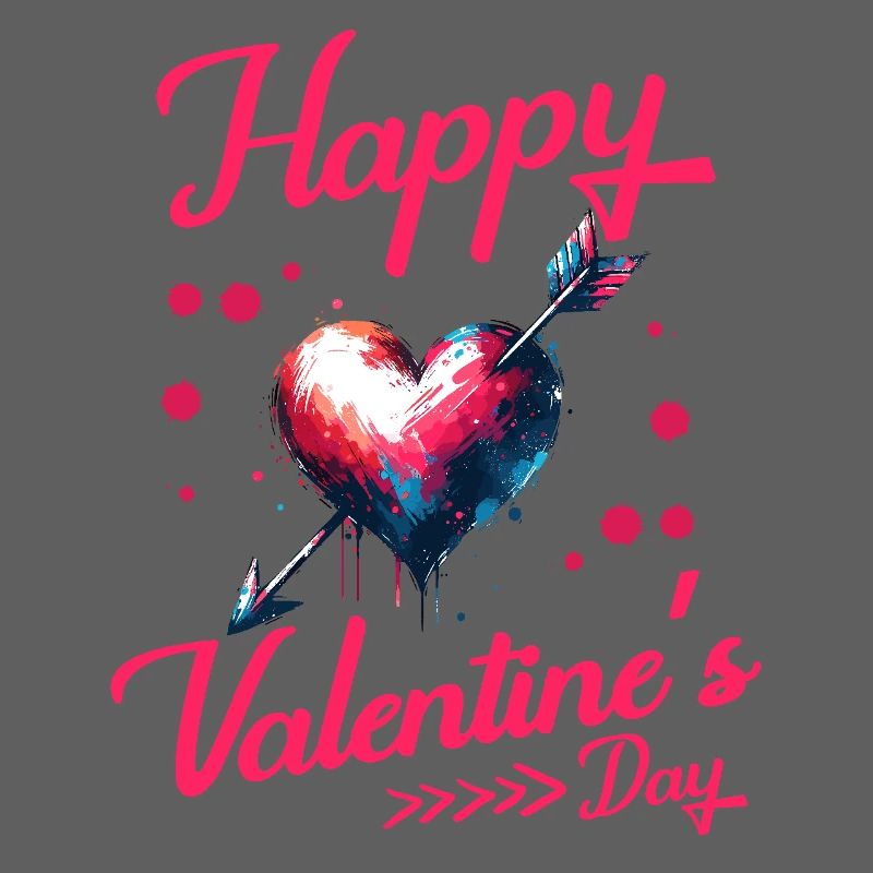 Conception de coeur de la Saint-Valentin avec flèche