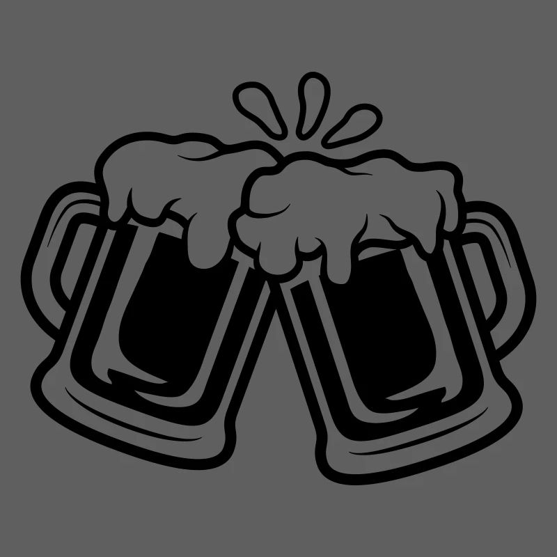 Anstoßen Bier Krüge