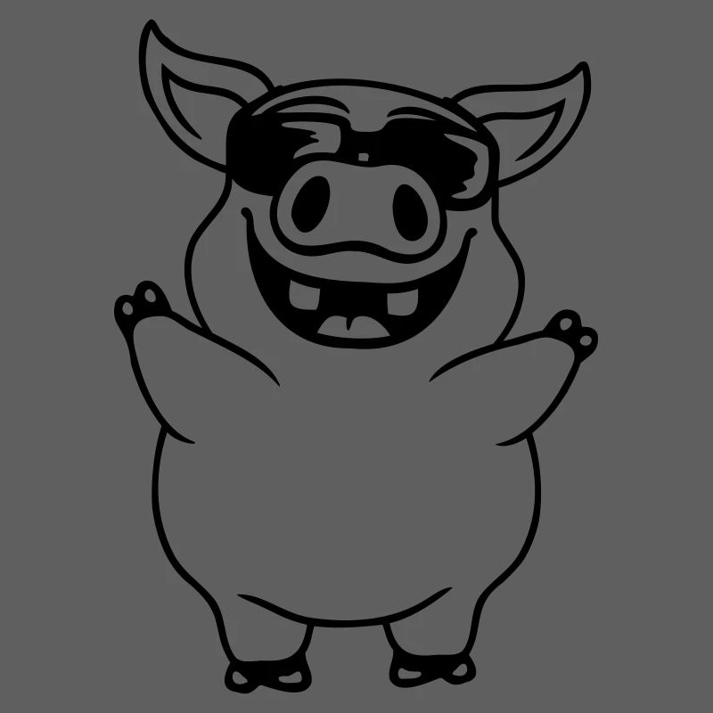 Cool Sunglasses Pig Comic