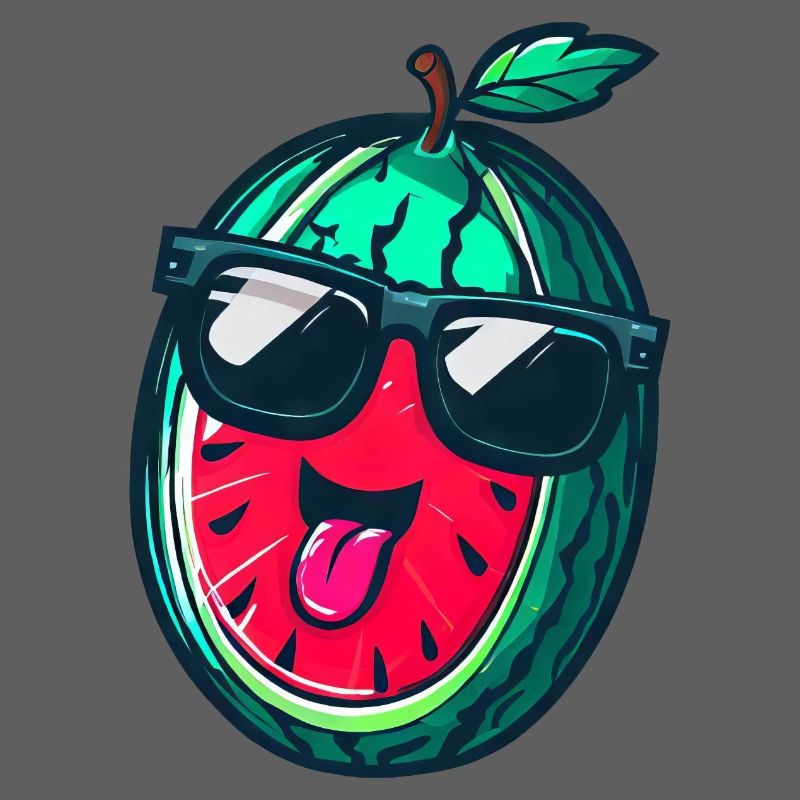 Pastèque avec lunettes de soleil - Cool Kawaii Desi