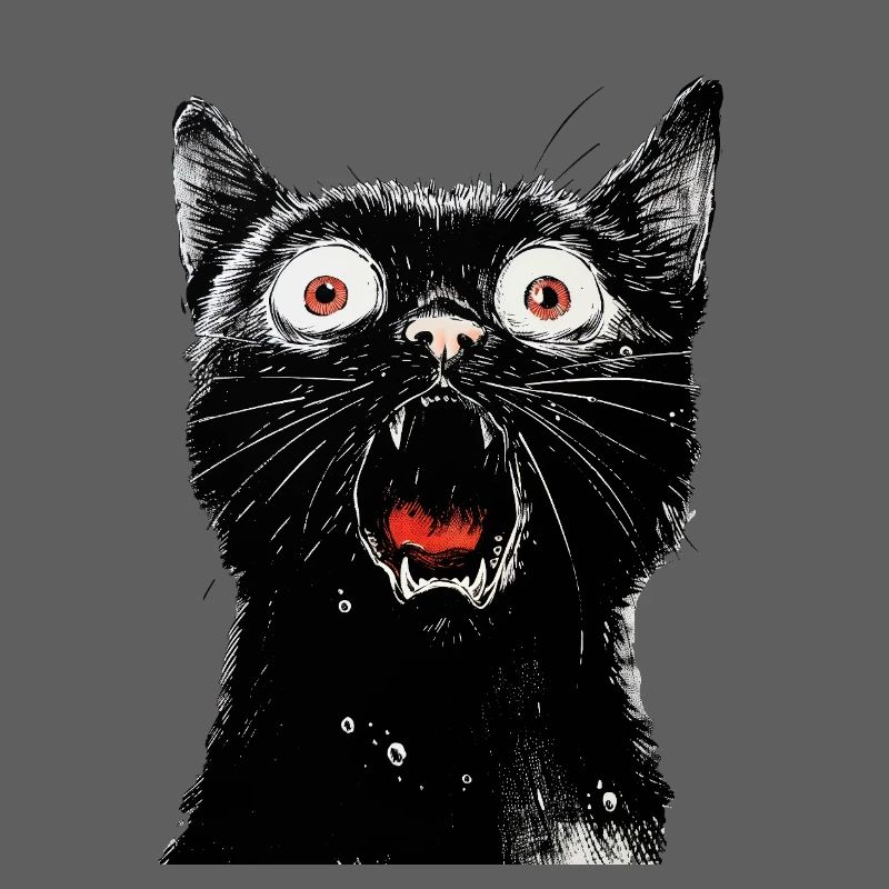 Schwarze Katze Mischa