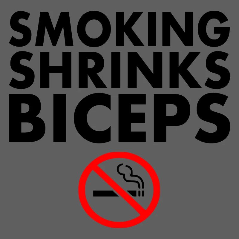 Smoking shrinks the biceps