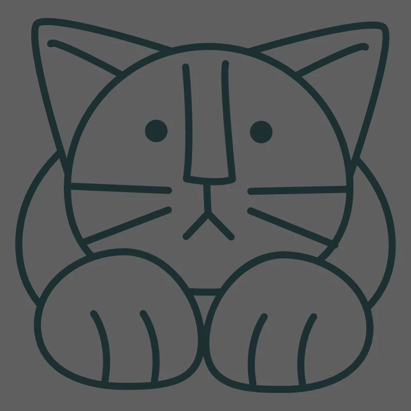 Cute cat sitting forward on forpaws