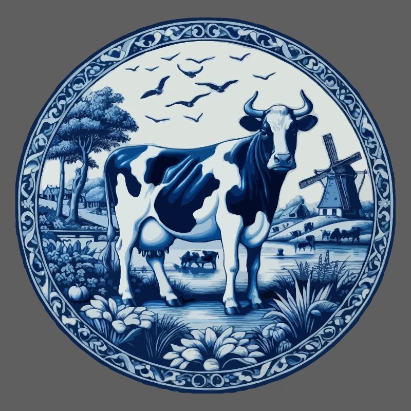 Vache bleue de Delft