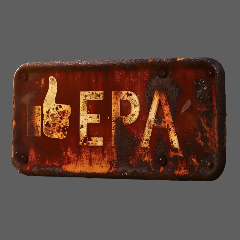 Rostiges LIKE EPA-Schild mit Retro-Feeling